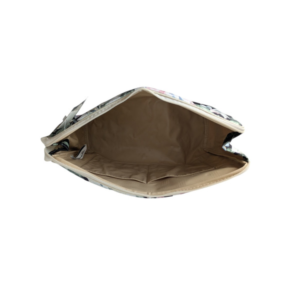 Vintage Christian Dior Floral Print Large Makeup Travel Bag Case New 80s Zip - Picture 5 of 10